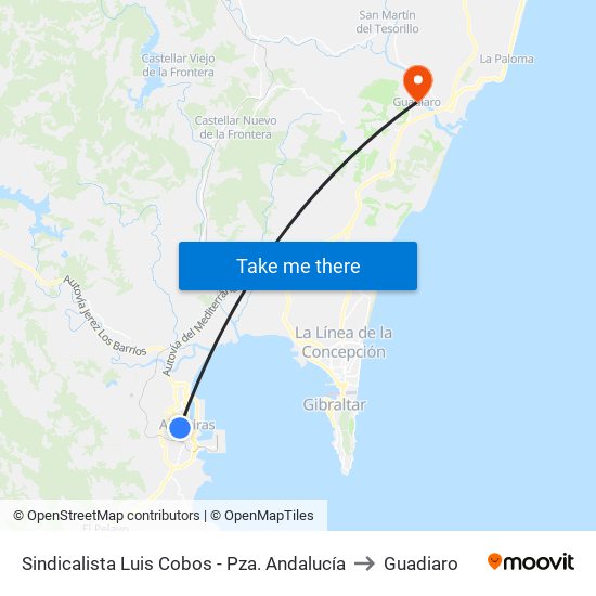 Sindicalista Luis Cobos - Pza. Andalucía to Guadiaro map