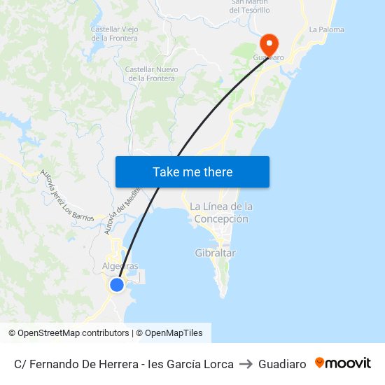 C/ Fernando De Herrera - Ies García Lorca to Guadiaro map