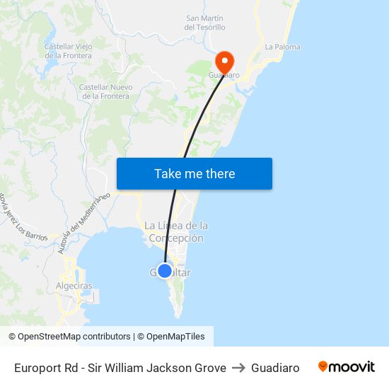 Europort Rd - Sir William Jackson Grove to Guadiaro map