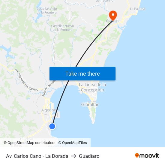 Av. Carlos Cano - La Dorada to Guadiaro map