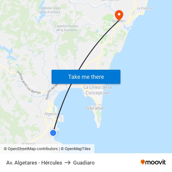 Av. Algetares - Hércules to Guadiaro map