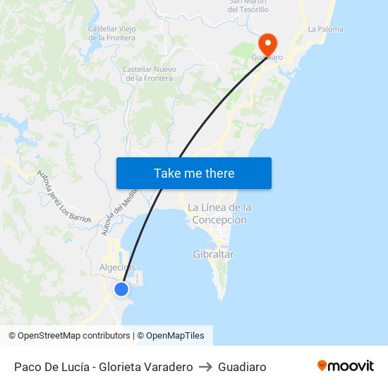 Paco De Lucía - Glorieta Varadero to Guadiaro map