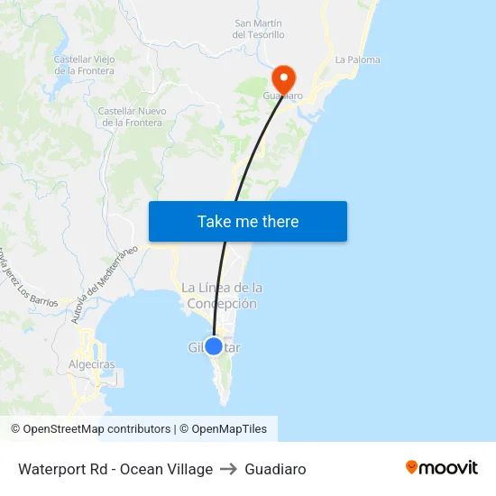 Waterport Rd - Ocean Village to Guadiaro map