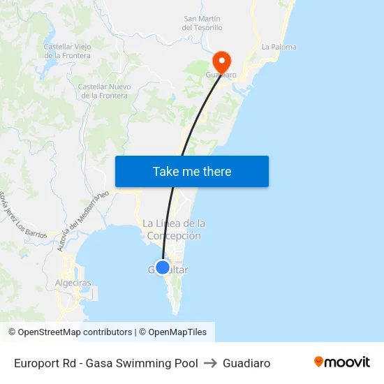 Europort Rd - Gasa Swimming Pool to Guadiaro map
