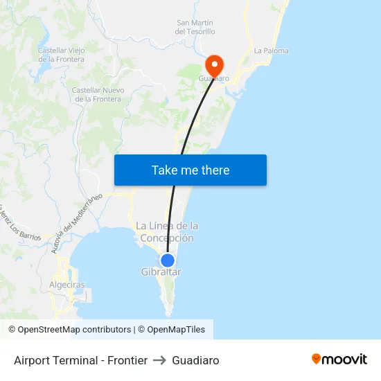 Airport Terminal - Frontier to Guadiaro map
