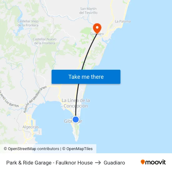 Park & Ride Garage - Faulknor House to Guadiaro map