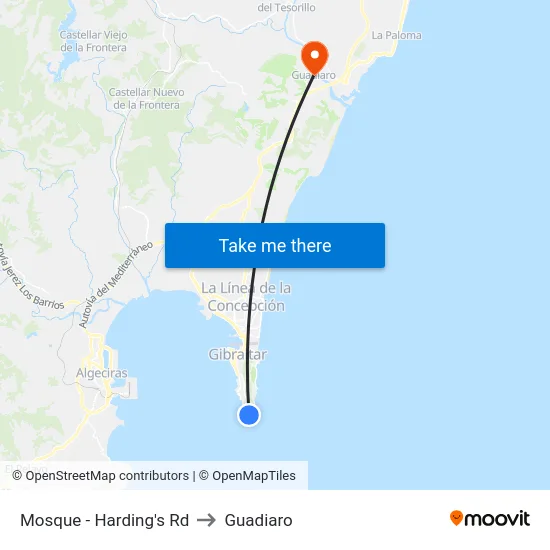 Mosque - Harding's Rd to Guadiaro map