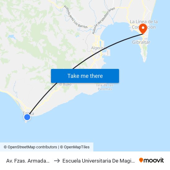 Av. Fzas. Armadas - Guardia Civil to Escuela Universitaria De Magisterio Virgen De Europa map