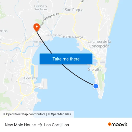 New Mole House to Los Cortijillos map