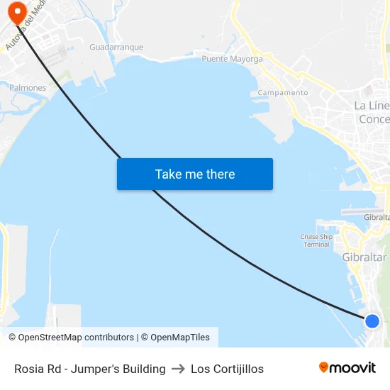 Rosia Rd - Jumper's Building to Los Cortijillos map