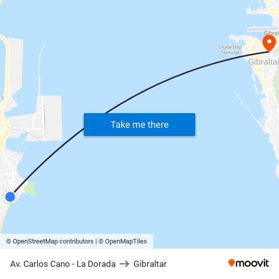 Av. Carlos Cano - La Dorada to Gibraltar map