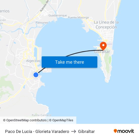 Paco De Lucía - Glorieta Varadero to Gibraltar map