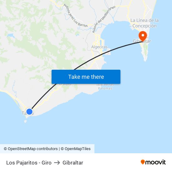 Los Pajaritos - Giro to Gibraltar map
