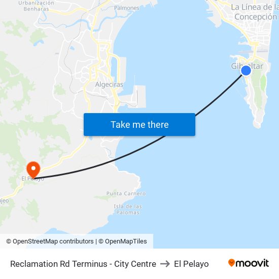 Reclamation Rd Terminus - City Centre to El Pelayo map