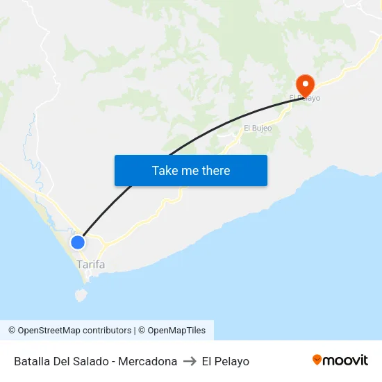 Batalla Del Salado - Mercadona to El Pelayo map