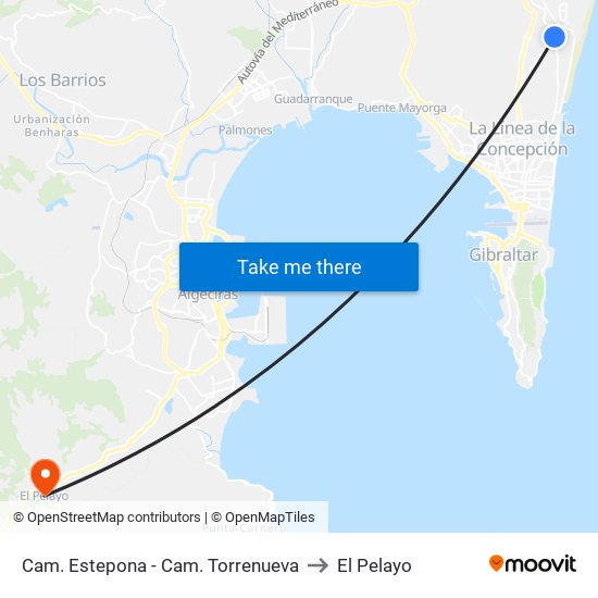 Cam. Estepona - Cam. Torrenueva to El Pelayo map