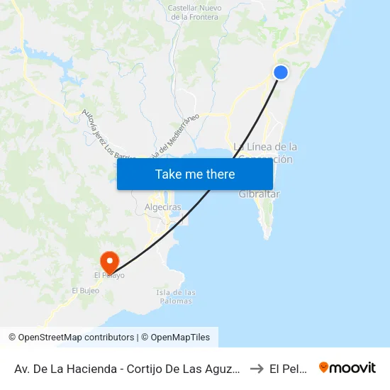 Av. De La Hacienda - Cortijo De Las Aguzaderas to El Pelayo map
