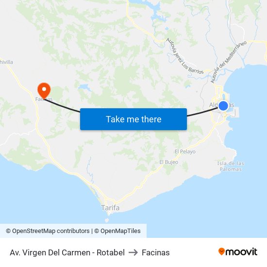 Av. Virgen Del Carmen - Rotabel to Facinas map