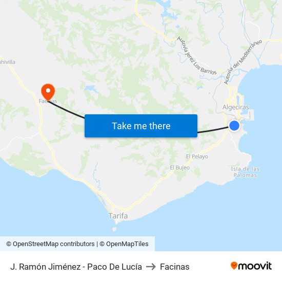 J. Ramón Jiménez - Paco De Lucía to Facinas map