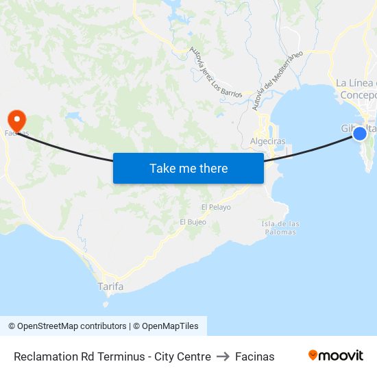 Reclamation Rd Terminus - City Centre to Facinas map