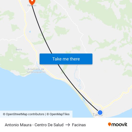 Antonio Maura - Centro De Salud to Facinas map