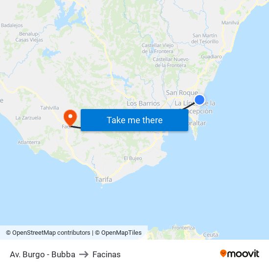 Av. Burgo - Bubba to Facinas map
