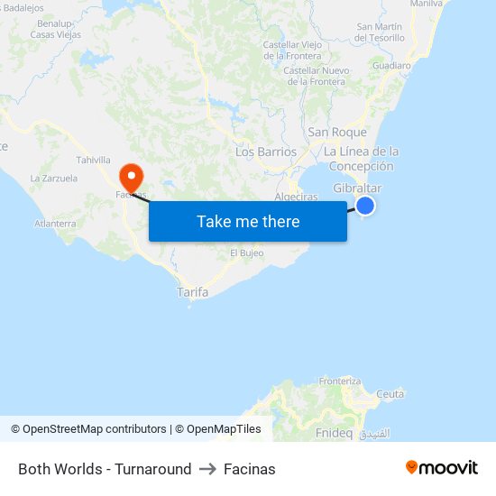 Both Worlds - Turnaround to Facinas map