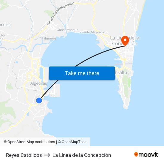 Reyes Católicos to La Línea de la Concepción map