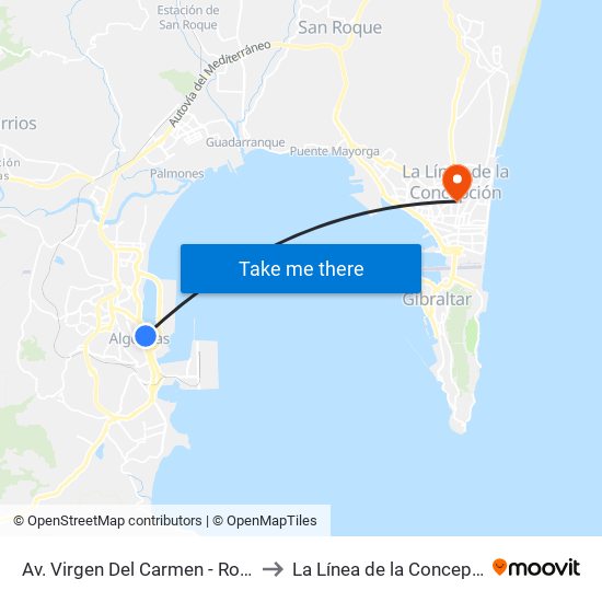 Av. Virgen Del Carmen - Rotabel to La Línea de la Concepción map