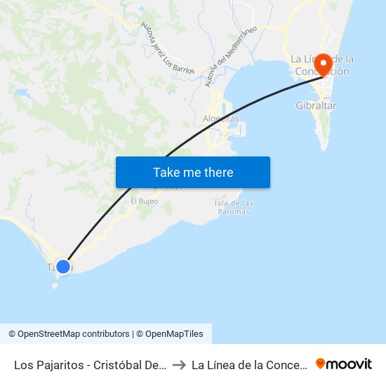 Los Pajaritos - Cristóbal De Rojas to La Línea de la Concepción map