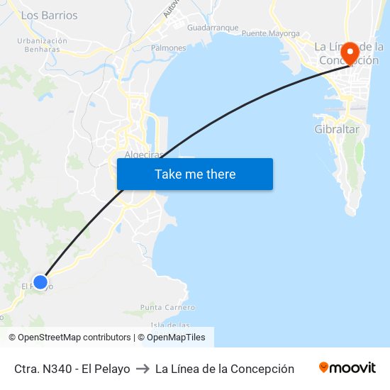 Ctra. N340 - El Pelayo to La Línea de la Concepción map