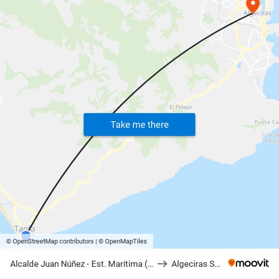 Alcalde Juan Núñez - Est. Marítima (Apba) to Algeciras Spain map