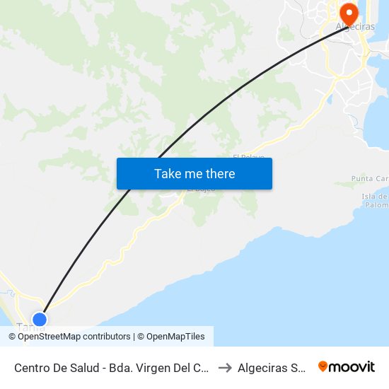 Centro De Salud - Bda. Virgen Del Carmen to Algeciras Spain map