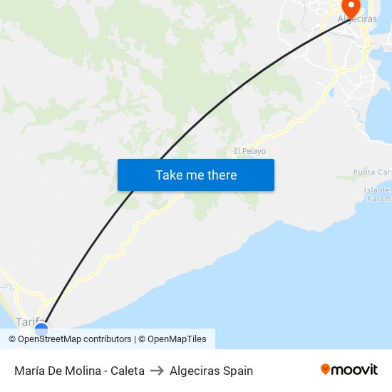María De Molina - Caleta to Algeciras Spain map