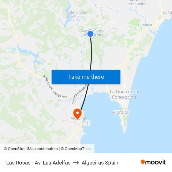 Las Rosas - Av. Las Adelfas to Algeciras Spain map