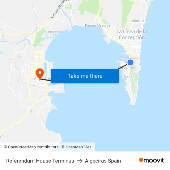 Referendum House Terminus to Algeciras Spain map