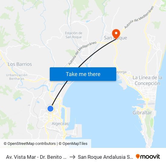 Av. Vista Mar - Dr. Benito Daza to San Roque Andalusia Spain map