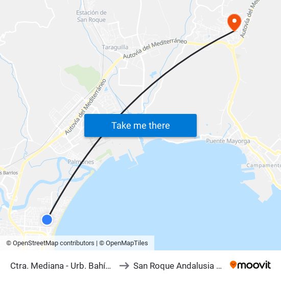 Ctra. Mediana - Urb. Bahía Azul to San Roque Andalusia Spain map