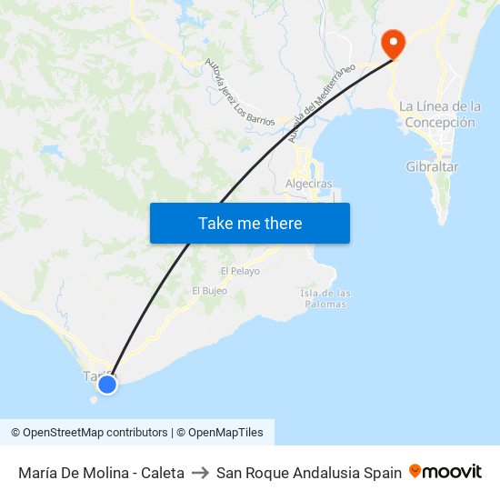 María De Molina - Caleta to San Roque Andalusia Spain map