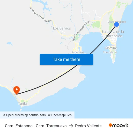 Cam. Estepona - Cam. Torrenueva to Pedro Valiente map