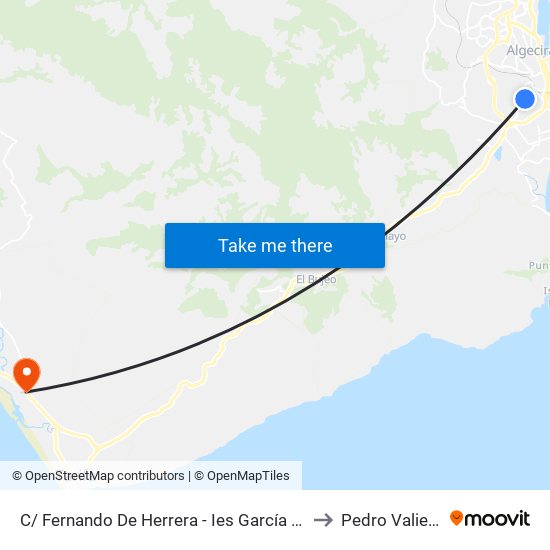 C/ Fernando De Herrera - Ies García Lorca to Pedro Valiente map