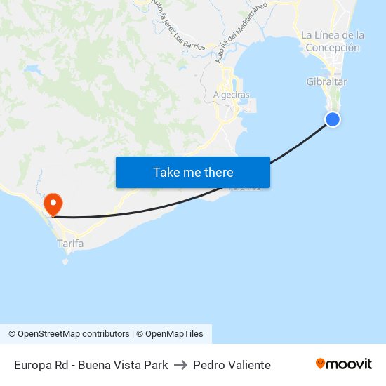 Europa Rd - Buena Vista Park to Pedro Valiente map