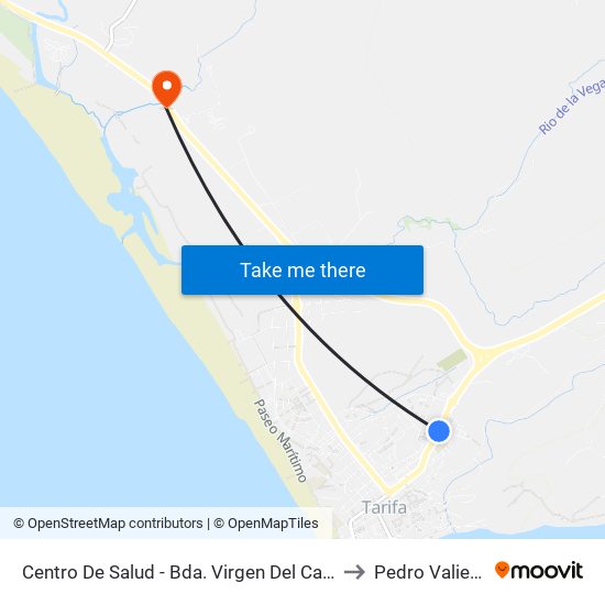 Centro De Salud - Bda. Virgen Del Carmen to Pedro Valiente map