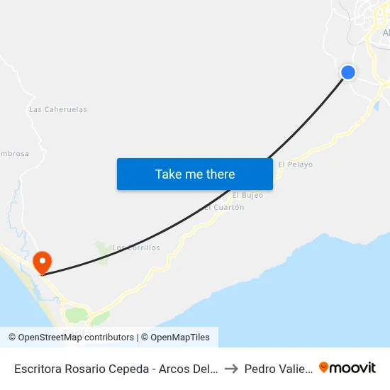 Escritora Rosario Cepeda - Arcos Del Cobre to Pedro Valiente map