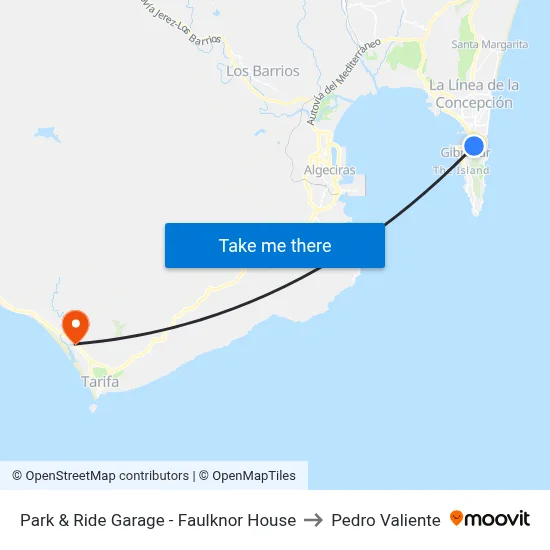 Park & Ride Garage - Faulknor House to Pedro Valiente map