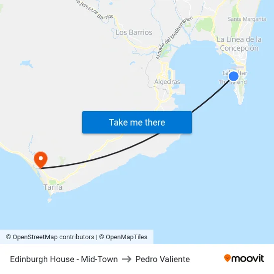 Edinburgh House - Mid-Town to Pedro Valiente map