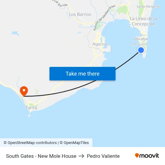 South Gates - New Mole House to Pedro Valiente map