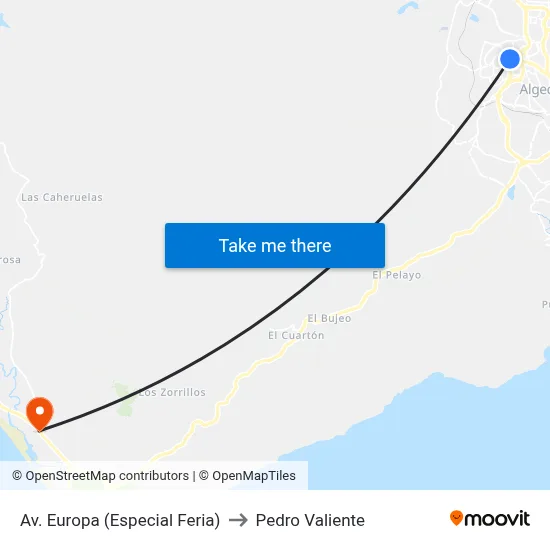 Av. Europa (Especial Feria) to Pedro Valiente map