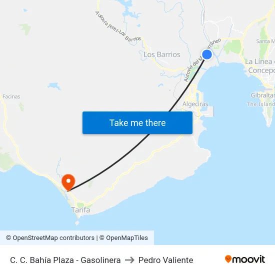 C. C. Bahía Plaza - Gasolinera to Pedro Valiente map