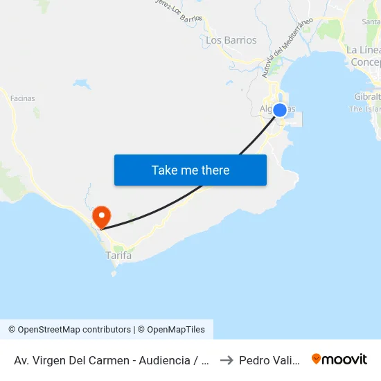 Av. Virgen Del Carmen - Audiencia / Rotabel to Pedro Valiente map